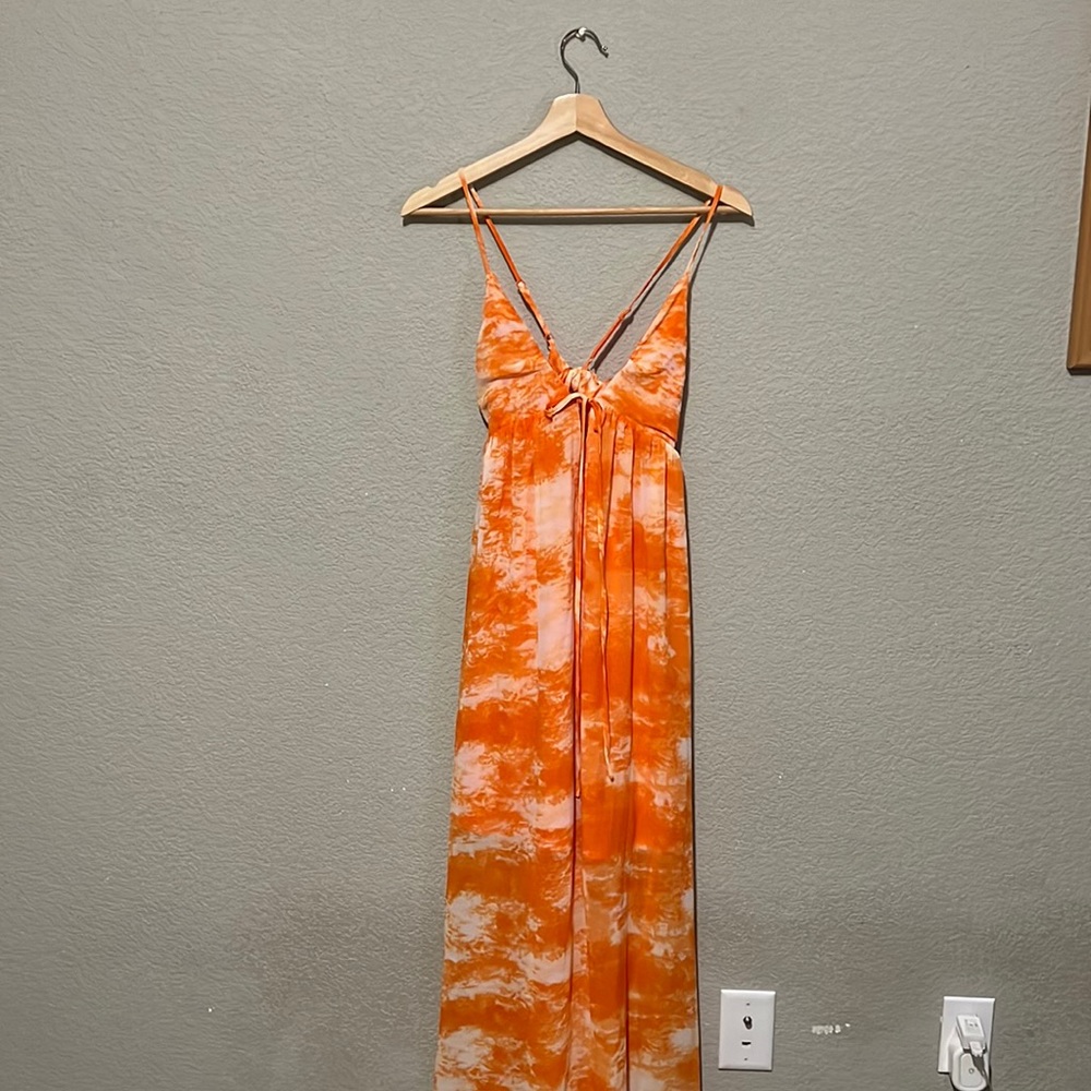 Orange maxi vacation dress. Only worn once.